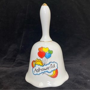 Vintage 80s EUC, Astroworld White Ceramic Souvenir Bell